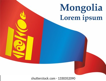 Flag of Mongolia. Bright, colorful vector illustration for graphic and web design.