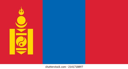 Bandera de Mongolia. Resolución de alta calidad