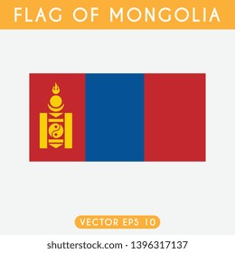 Flag of Mongolia, Mongolia flag template design. Vector Eps 10