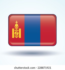 Flag of Mongolia, vector illustration