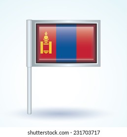 Flag of Mongolia, vector illustration