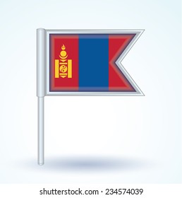 Flag of Mongolia, vector illustration