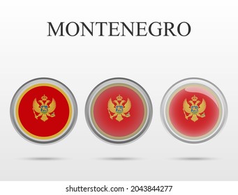 Flag of Montenegro in the form of a circle