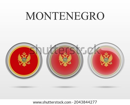 Flag of Montenegro in the form of a circle