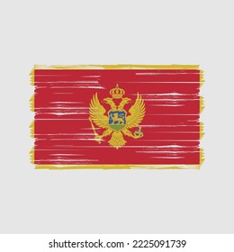 Ilustración vectorial de la bandera de Montenegro