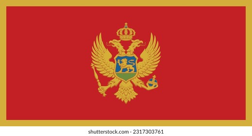 Flag of Montenegro - Vector illustration.