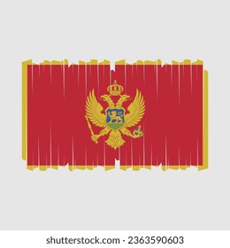 Flag of Montenegro Vector Illustration
