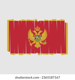 Flag of Montenegro Vector Illustration