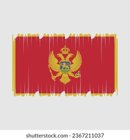 Flag of Montenegro Vector Illustration