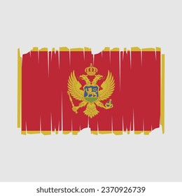 Flag of Montenegro Vector Illustration