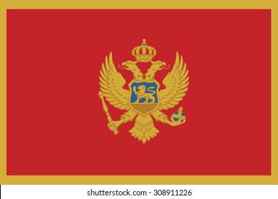 Flag of Montenegro. Vector illustration.