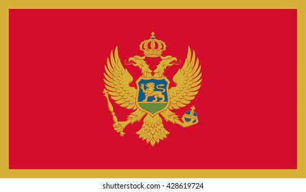 Flag of Montenegro vector illustration.