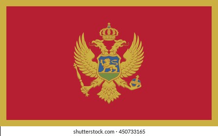 Flag of Montenegro vector illustration