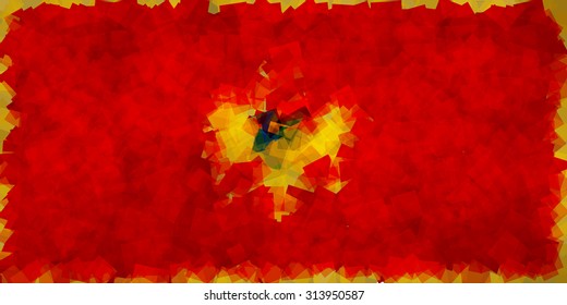 The flag of Montenegro in Vector Square Design