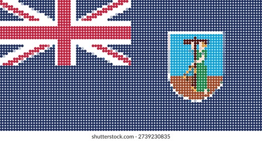 Flag of Montserrat pixel art of dots