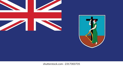 Bandera de Montserrat - Ilustración vectorial.