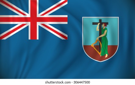 Flag of Montserrat - vector illustration