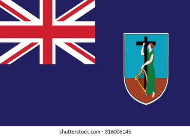 Flag of Montserrat. Vector illustration. 