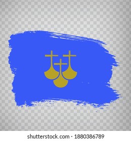 Flag More and Romsdal County  brush strokes. Flag of More and Romsdal County on transparent background for your web site design, app, UI. Norway. EPS10.