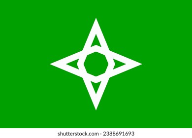 Flag of Morioka City - Japan Vector Illustration
