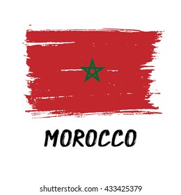 Flag Of Morocco  - Grunge