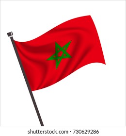 Flag of Morocco. Morocco Icon vector illustration,National flag for country of Morocco isolated, banner vector illustration. Vector illustration eps10.