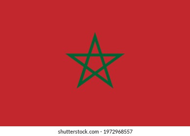 Flag of Morocco, vector illustration