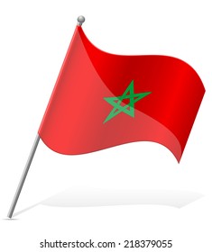 flag of Morocco vector illustration isolated on white background