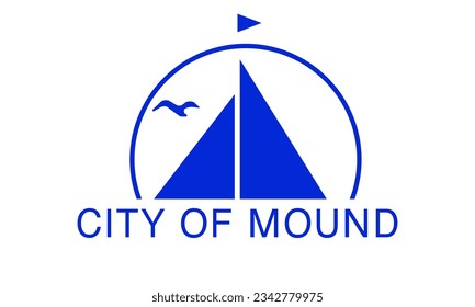 Flag of Mound, Minnesota, USA. 