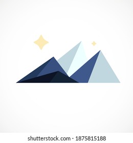 Flag and Mountain flat style, colorful, vector icon for websites, mobile and print media.