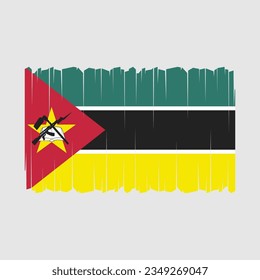 Flag of Mozambique national country symbol vector illustration