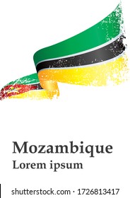 Flag of Mozambique, Republic of Mozambique. Vector illustration for graphic and web design.