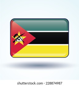 Flag of Mozambique, vector illustration
