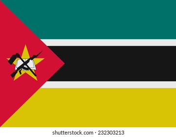 Flag of Mozambique vector illustration