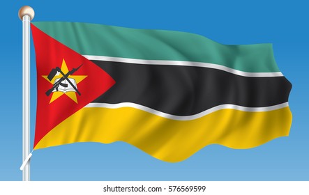 Flag of Mozambique - vector illustration