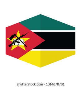 flag of Mozambique,vector illustration of Mozambique flag, official colors and proportion correctly. National Flag of Mozambique, A Flag Illustration within a Sign of the country of Mozambique.
