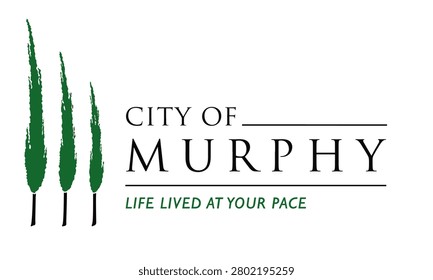 Flag of Murphy, Texas, USA. 