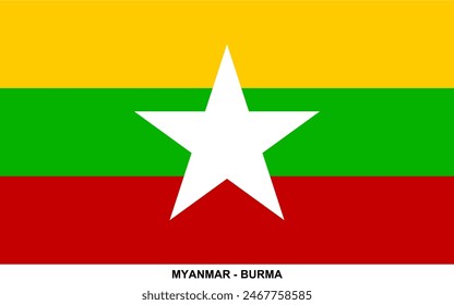 Bandera de MYANMAR - BIRMANIA, MYANMAR - Bandera nacional de BIRMANIA
