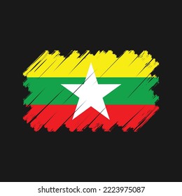 Flag of Myanmar vector illustration