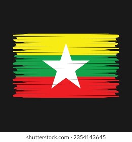 Flag of Myanmar vector illustration