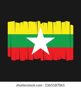 Flag of Myanmar Vector Illustration