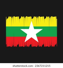 Flag of Myanmar Vector Illustration