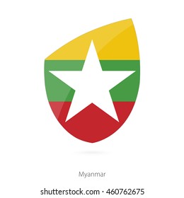 Flag of Myanmar. Vector Illustration.