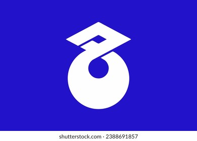Flag of Nabari, Mie vector illustration isolated. Japan prefecture symbol.