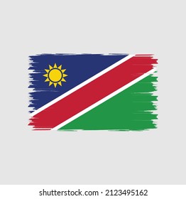 Bandera de Namibia con estilo de pincel