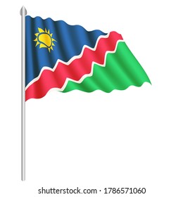Flag of Namibia country isolated on white background. EPS.file.