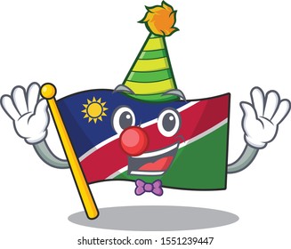 flag namibia isolated the in character clown