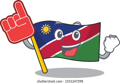 flag namibia isolated the in foam finger character