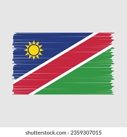 Flag of Namibia national country symbol Vector illustration