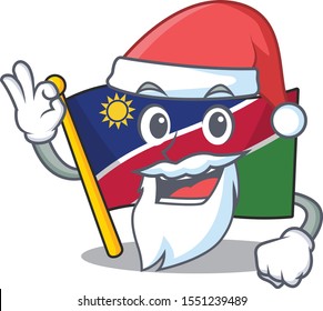 flag namibia santa claus isolated the in character